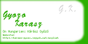 gyozo karasz business card