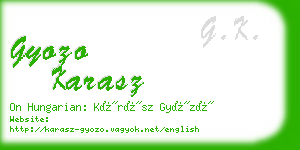 gyozo karasz business card